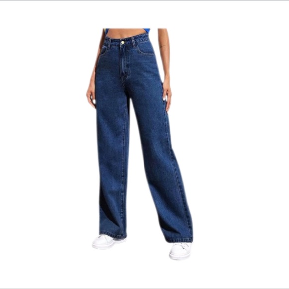 Nwt Never Worn Classic Wide Leg Blue Jeans For Women, Size Medium